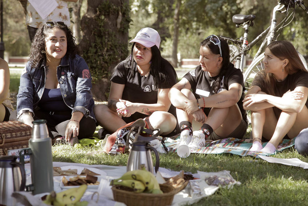 Mujeres biciactivistas estuvieron presente en el encuentro
