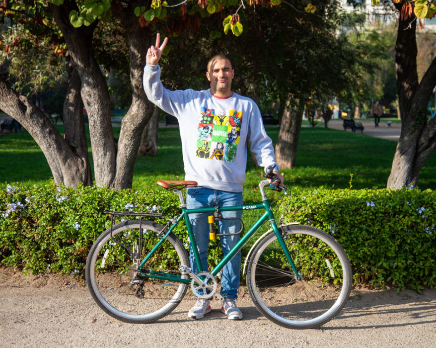 Retrato en bicicleta de Sim&oacute;n Espinoza